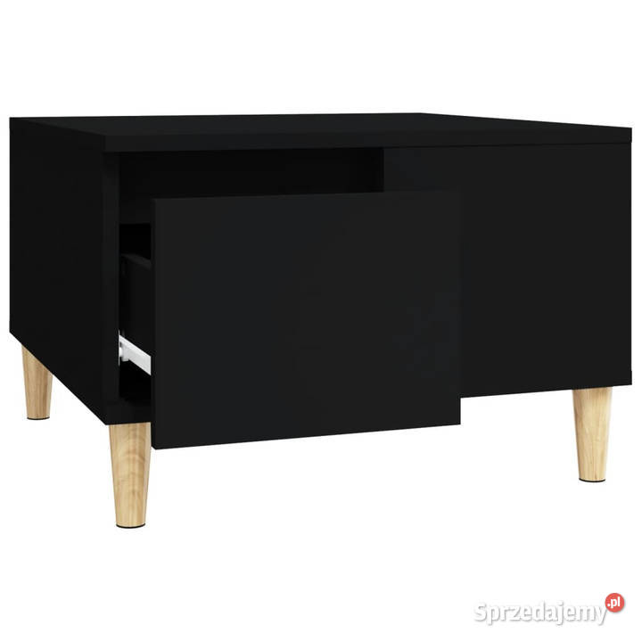 Stolik kawowy czarny 55x55x365 materiał mazowieckie Warszawa
