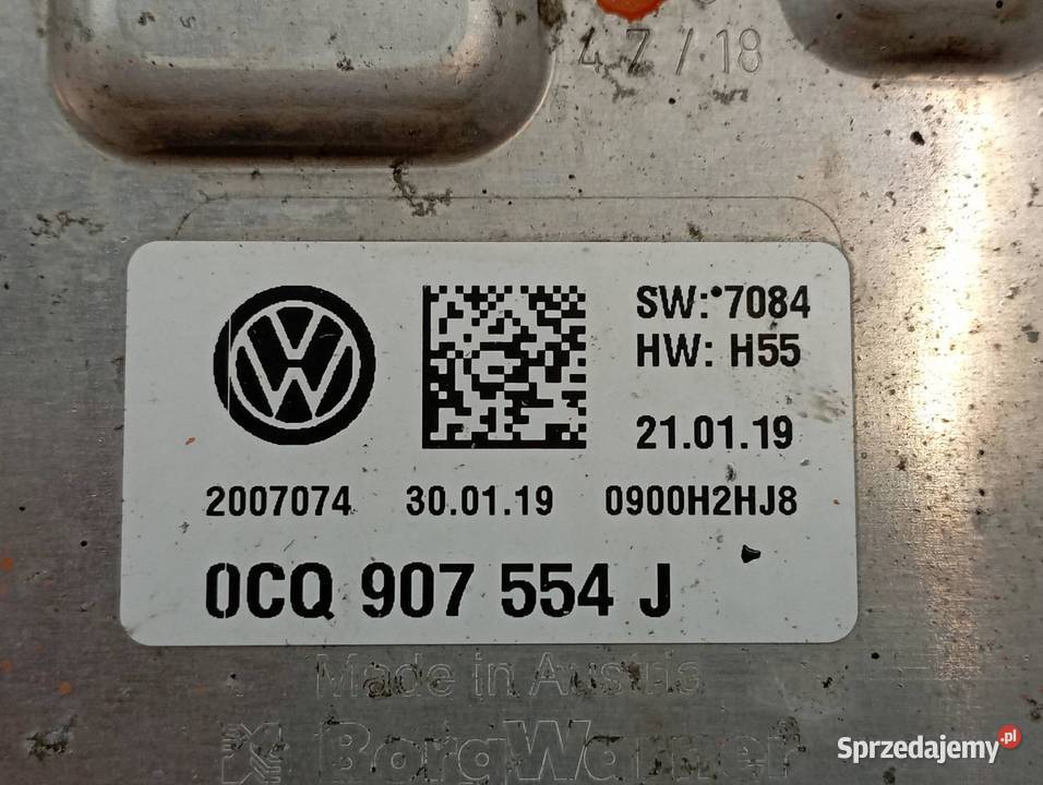 MODUŁ 0CQ907554J NAPĘDU HALDEX Skoda Superb III Rok produkcji 2019