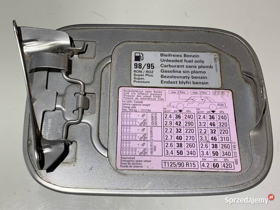 Klapka Wlewu Paliwa Srebrny LY7W Audi A6 C5