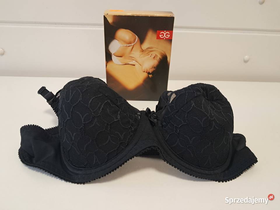 Biustonosz czarny B 80 do sprzedania Usztywniany Biustonosze Kraków