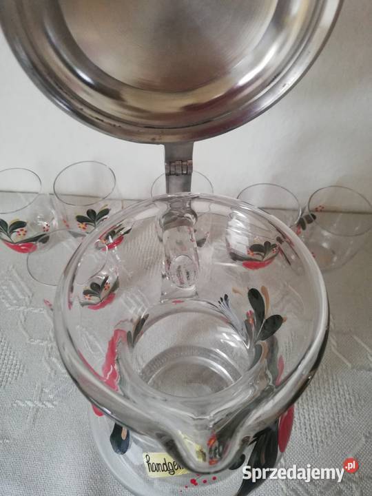 Dzbanek karafka ze szklaneczkami małopolskie Gorlice