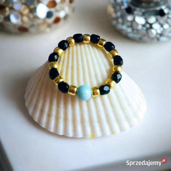 Pierścionek z Howlitem turkusowym Zgierz