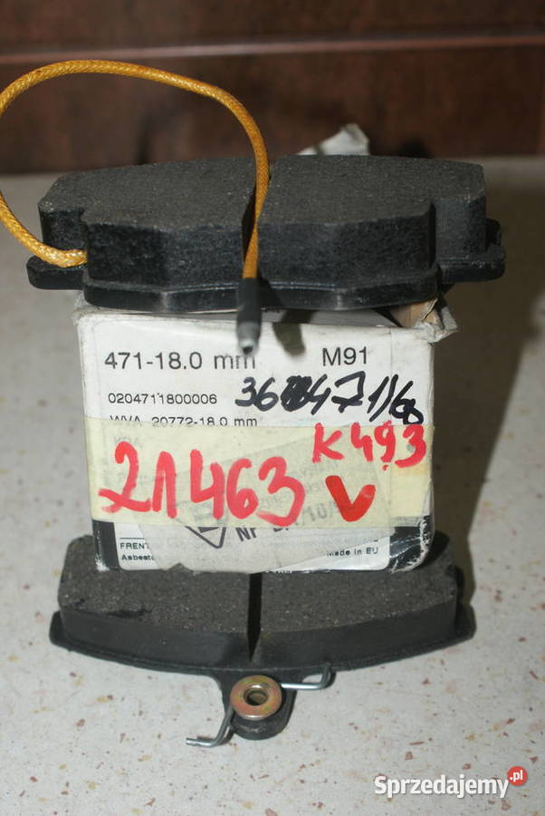 Klocek hamulcowy kpl przód z dodatkami DACIA mazowieckie Białobrzegi