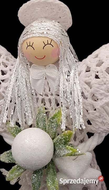 Świąteczny Anioł 20 ręcznie wykonany Krzywaczka