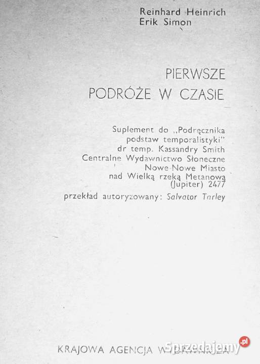 Pierwsze podróże w czasie Erik Simon Reinhard Chełm