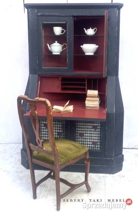 Sekretarzyk z witrynką vintage shabby chic Przeworsk sprzedam