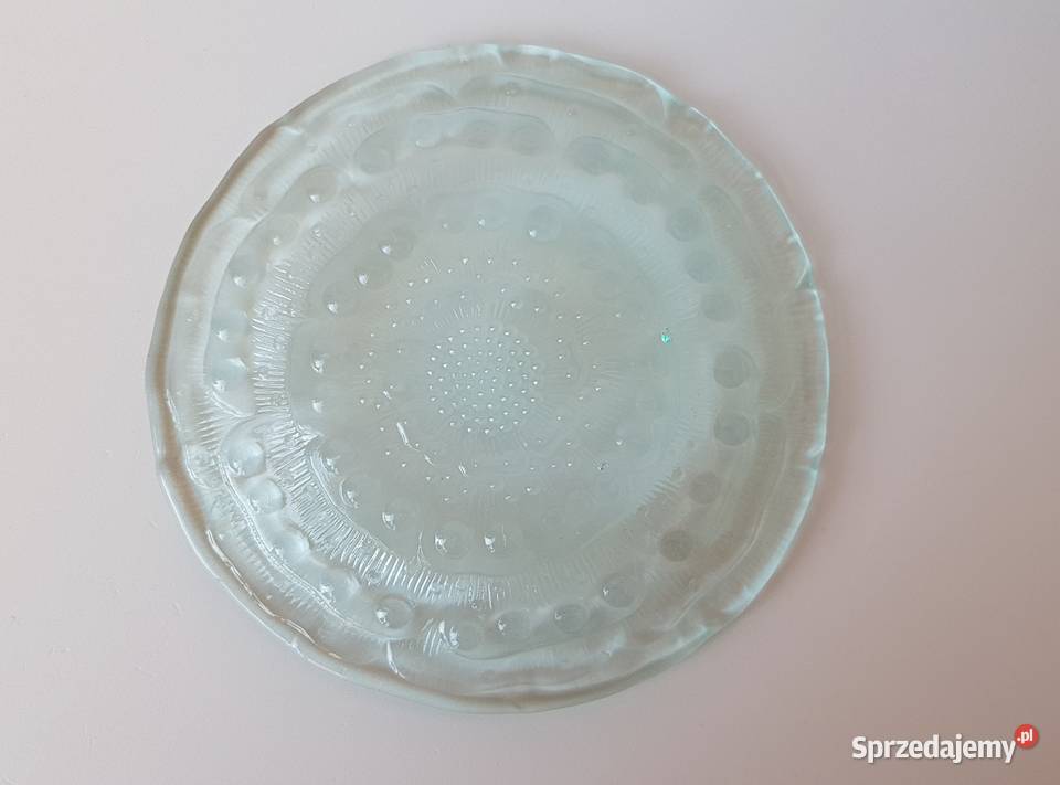 Talerzyk Flora ok 154 Ząbkowice kolorowe szkło Porcelana i szkło
