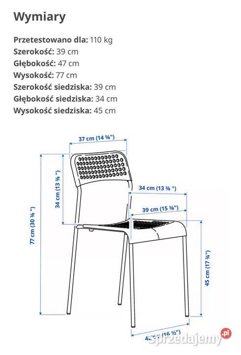Krzesło czarne Ikea odbiór Lublin centrum lipowa