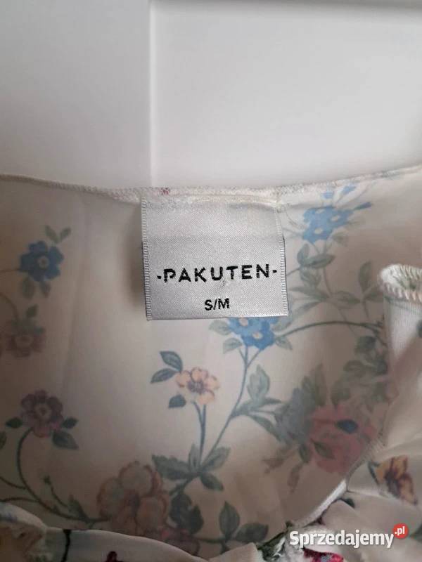Sukienka w kwiaty z bufiastymi rękawami pomorskie Trąbki Wielkie sprzedam