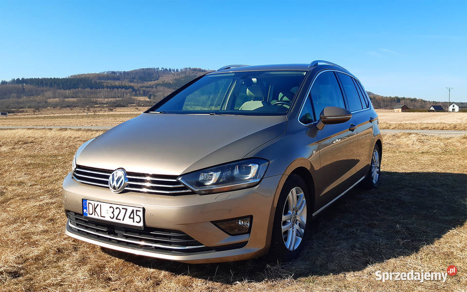 VW Golf sportvan 20 tdi Blumotion Highline złoty dolnośląskie Bystrzyca Kłodzka sprzedam