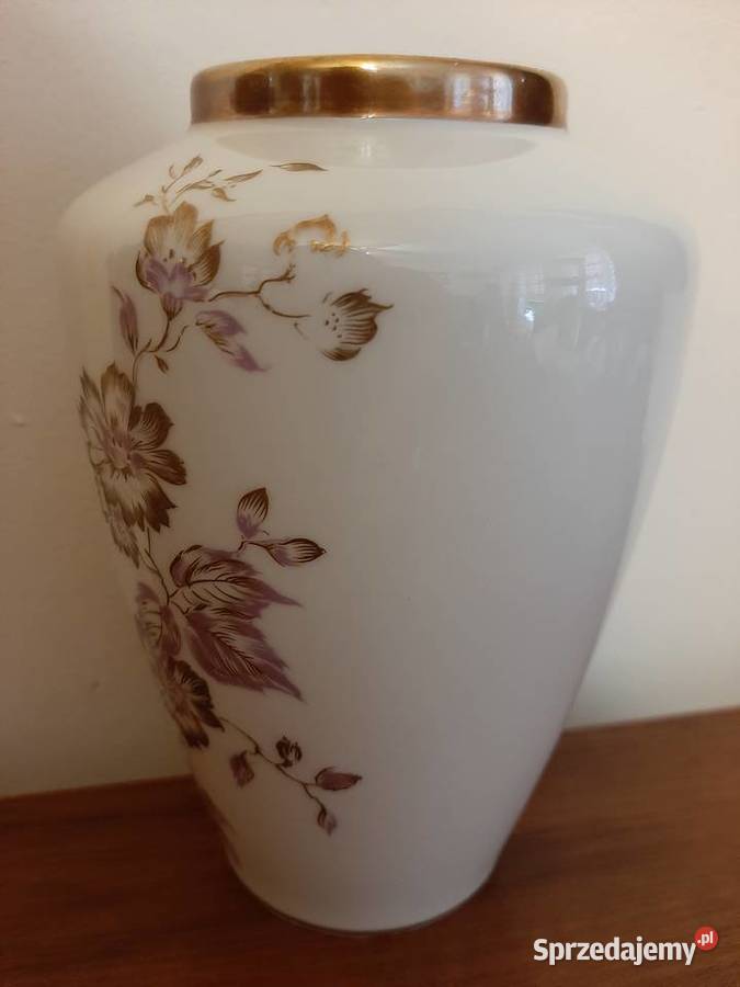 Piękny porcelanowy wazon sygnowany niemiecki Inowrocław