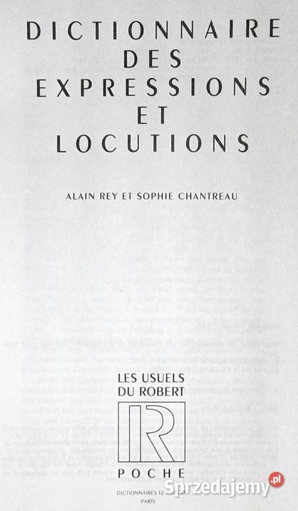 Dictionnaire des expressions et locutions Alain