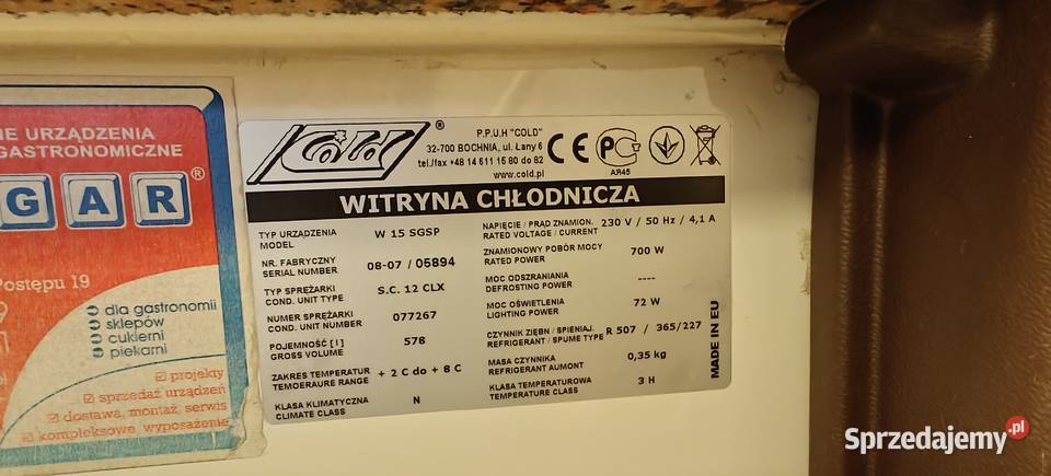 Lada chłodnicza COLD W 15 SGSP 15m Warszawa sprzedam