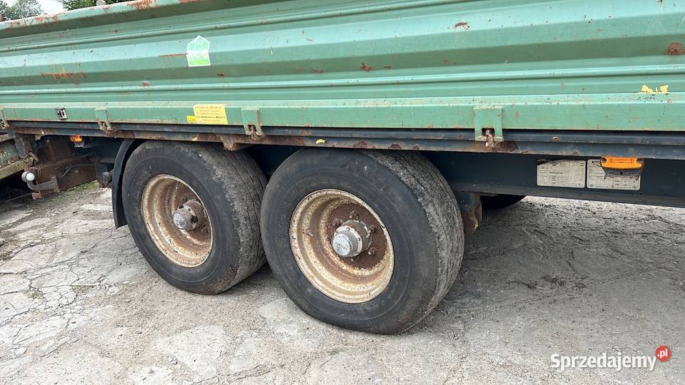 Przyczepa rolnicza tandem wywtrot 3 stronny nieuszkodzony Solnica sprzedam