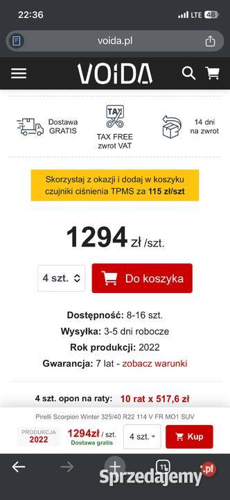 Pirelli Scorpion dwie szerokosci Łazy
