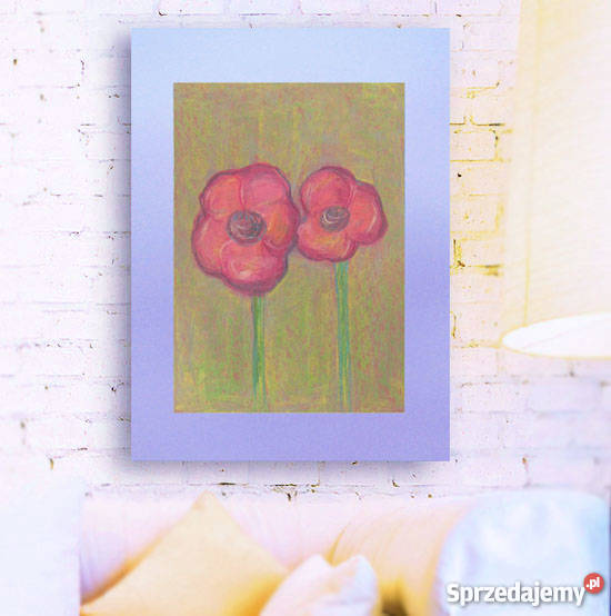 dwa kwiaty obrazek do pokojuobrazek z