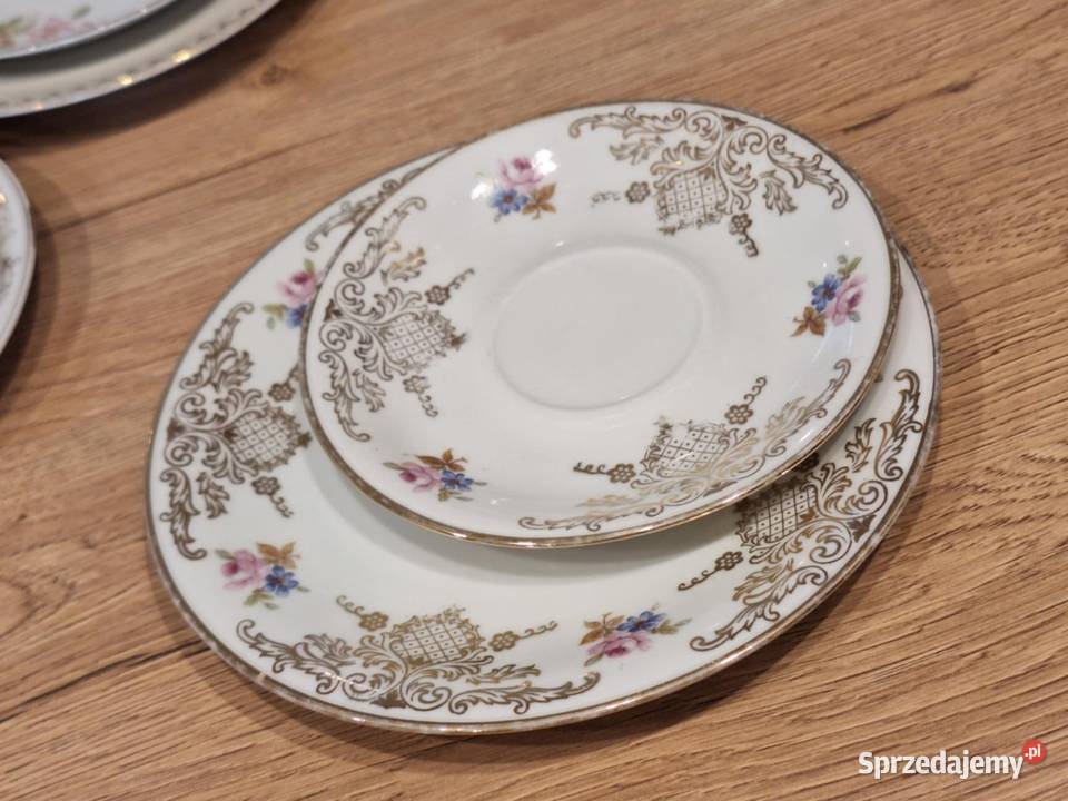 Zestaw porcelana talerz i podstawek warmińsko-mazurskie Braniewo