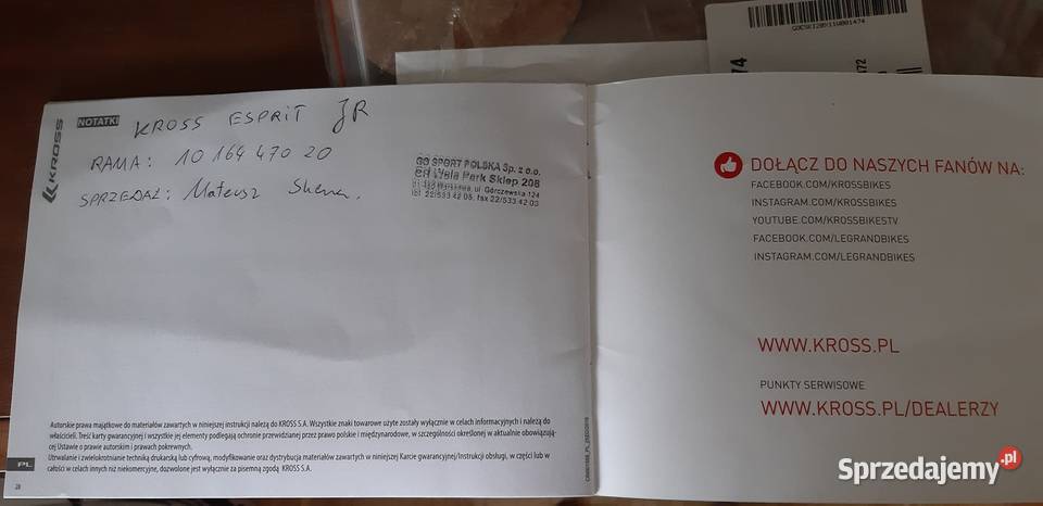 Rower Kross esprit 20 Sport i Wypoczynek Warszawa