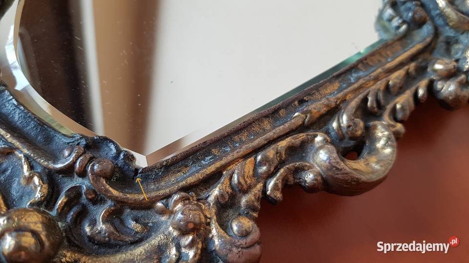 Stare mosiężne lusterko 2 z fazowanym szkłem Dąbrowa Górnicza sprzedam