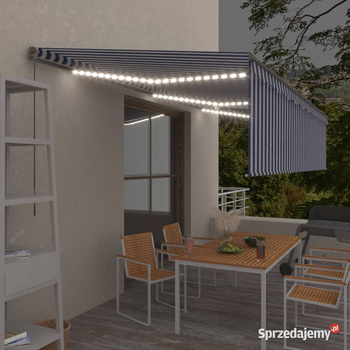 Ręcznie zwijana markiza z zasłoną i LED 6x3 m Warszawa