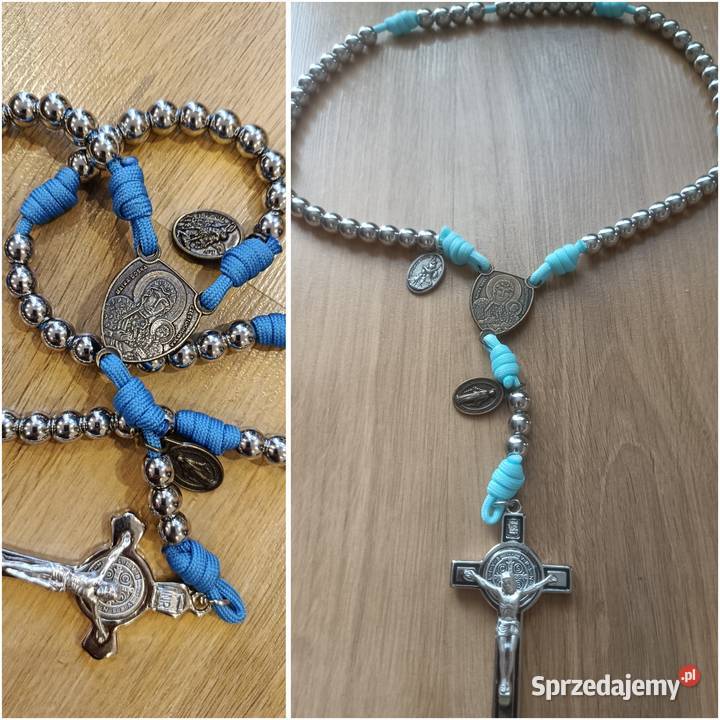 Różaniec Paracord linka kolory stal nierdzewna Jasło