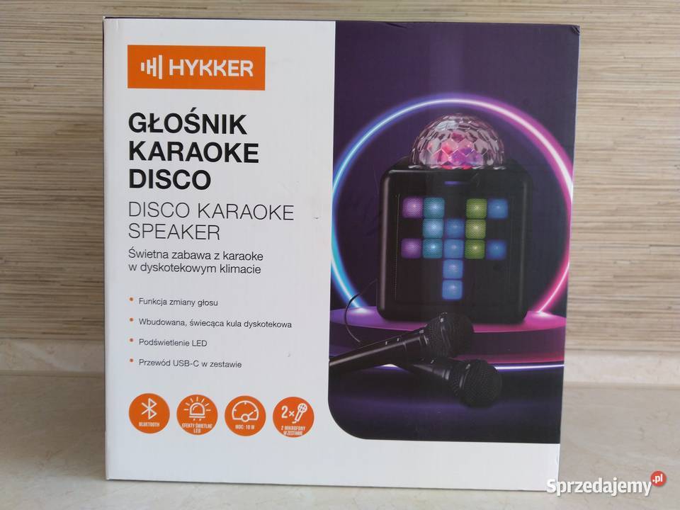 NAJTANIEJ Głośnik Karaoke Disco Akumulatorowy Bezprzewodowy