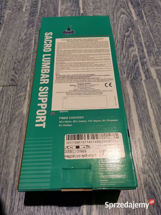 Orteza kręgosłupa lędźwiowego krzyżowego firmy Nowy Sącz