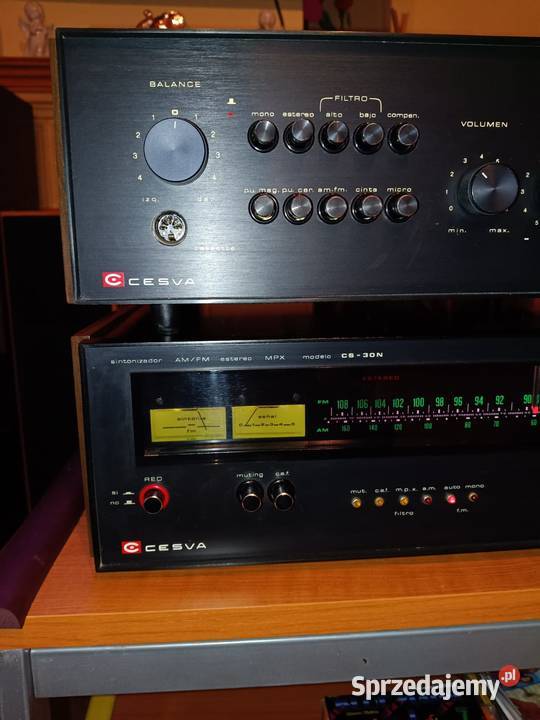 Unikatowy ZESTAW VINTAGE wzmacniacz CESVA C3030 Mielec