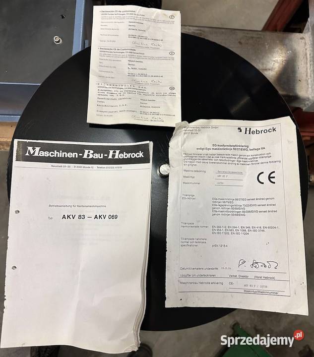 HEBROCK AKV 83 F okleiniarka krzywoliniowa Produkcja