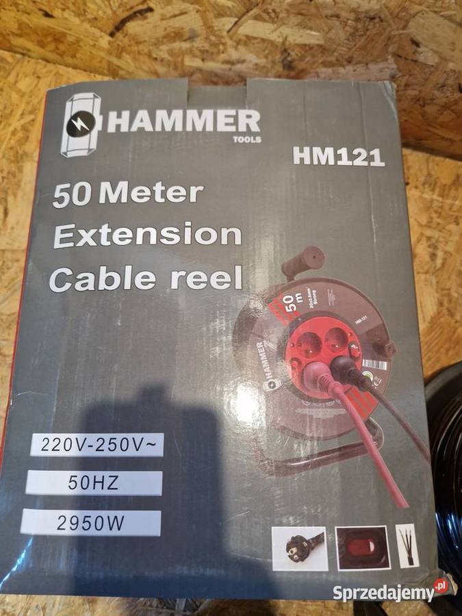 PRZEDŁUŻACZ BUDOWLANY Hammer HM 121 ogrodowy 50M Głogowa