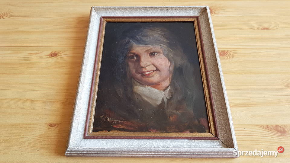 Stary sygnowany obraz olejny na płycie Antyki, Sztuka, Kolekcje Dąbrowa Górnicza