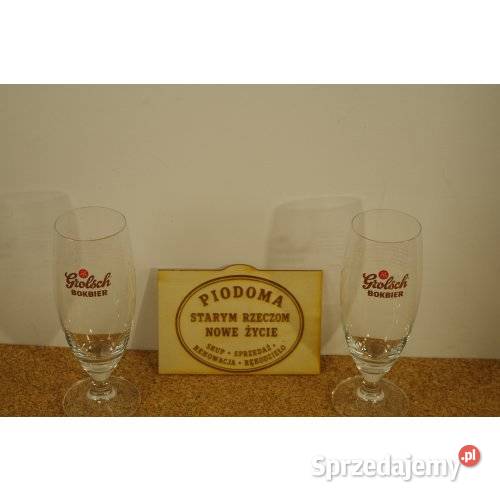Komplet 2 kielichów do piwa Grolsch Bokbier śląskie