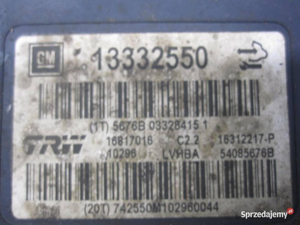 OPEL INSIGNIA A 11r pompa ABS 13332550 Układ ABS i ESP Części samochodowe świętokrzyskie