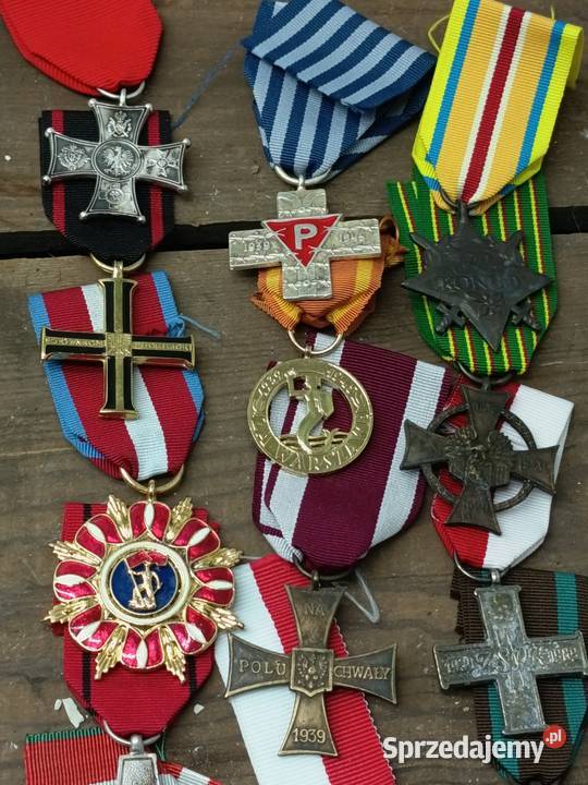 Duży pakiet zestaw odznaczenia polskie repliki Gozdnica