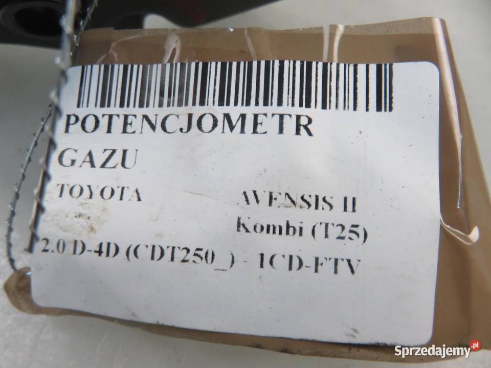 POTENCJOMETR GAZU TOYOTA AVENSIS T25 20 D4D