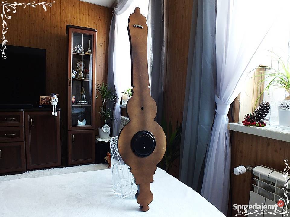 Duży stary Barometr Fischer GDR Stacja pogodowa Antyki lubuskie Żary