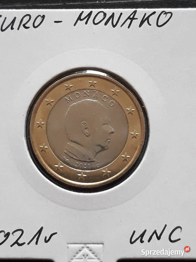 1 Euro Monako 2021 r mennicze Konin