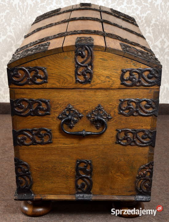 Skrzynia barokowa XVIII wiek okuta antyk Meble Swarzędz