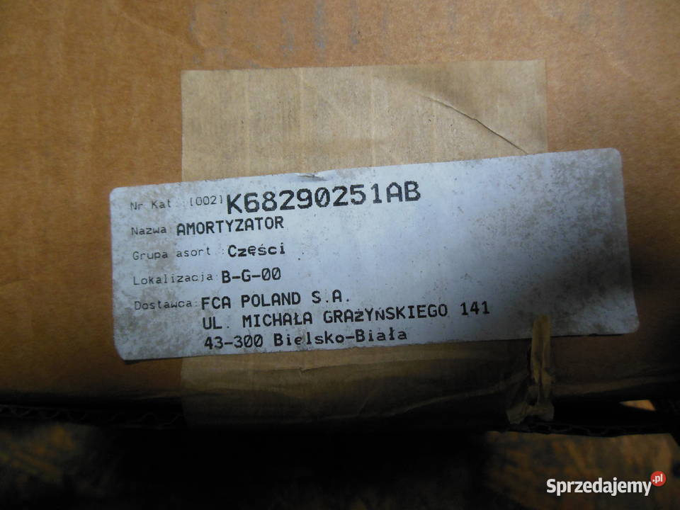 K68290251AB Amortyzator tył L pasuje do JEEP terenowe Kozy sprzedam