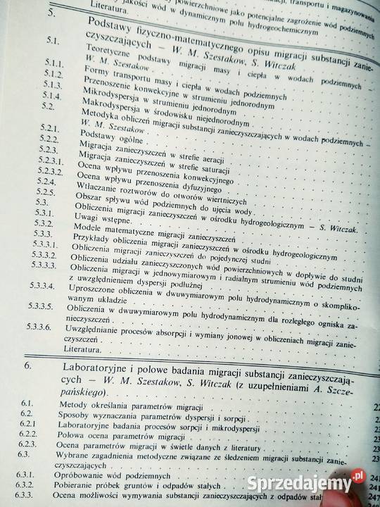 Ochrona wód podziemnych książki używane mazowieckie Warszawa