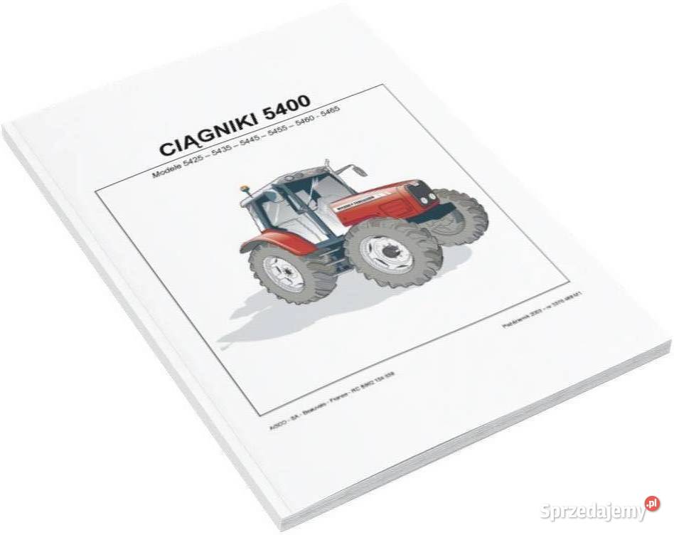 Instrukcja obsługi MF Massey ferguson 5460 5465 motoryzacja, transport Szamotuły sprzedam
