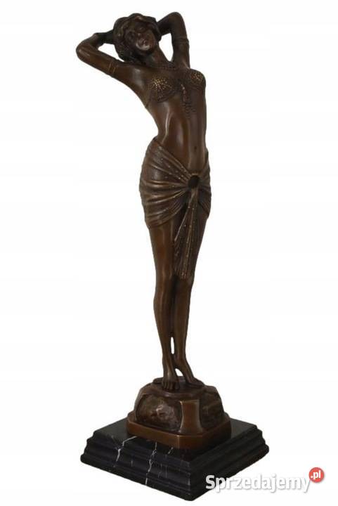 Tancerka Egipska w Sukni Figura Rzeźba z Brązu w