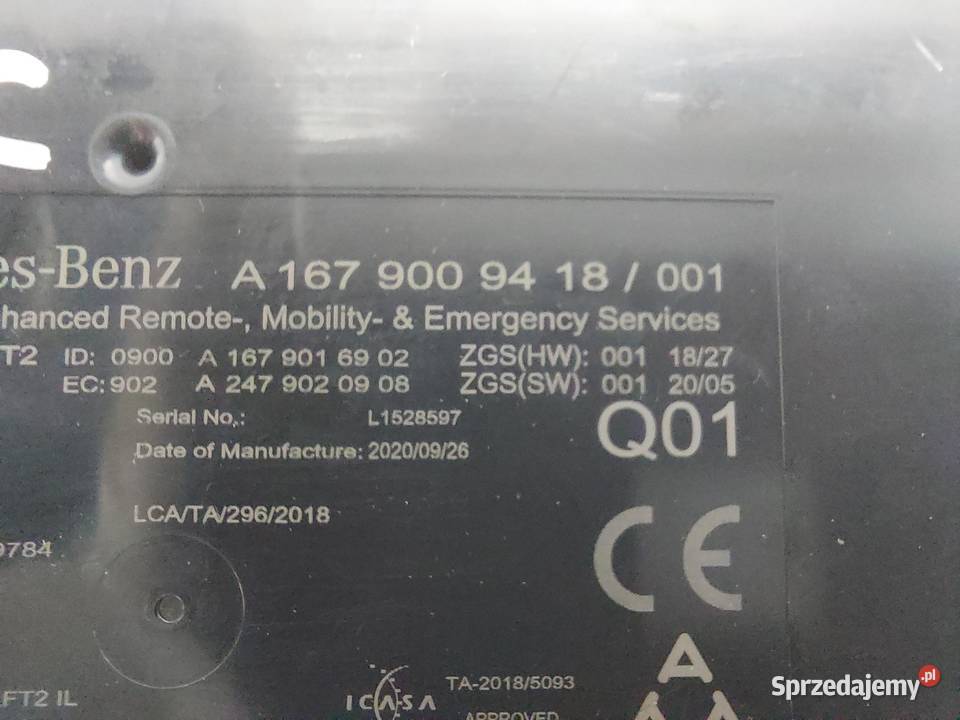 Mercedes EQC 400 W293 MODUŁ STEROWNIK Komputery sprzedam