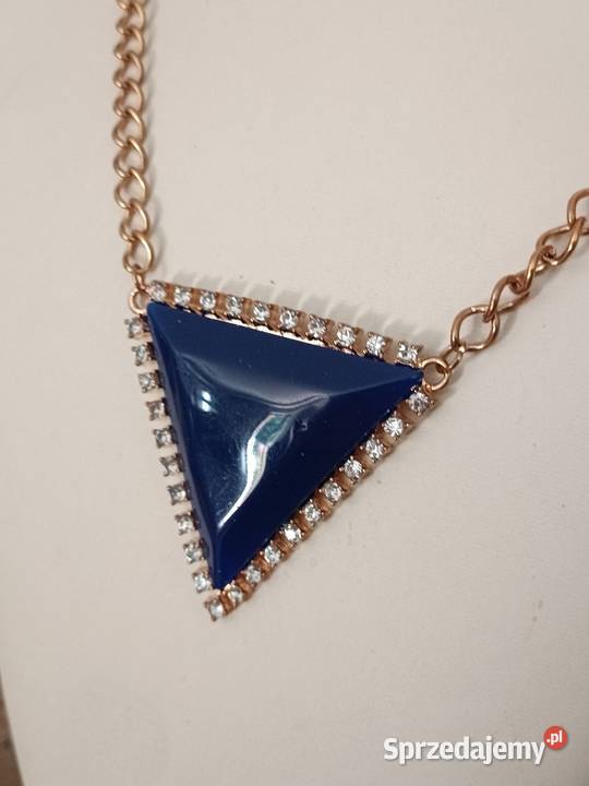 Granatowy naszyjnik wisior korale Białystok