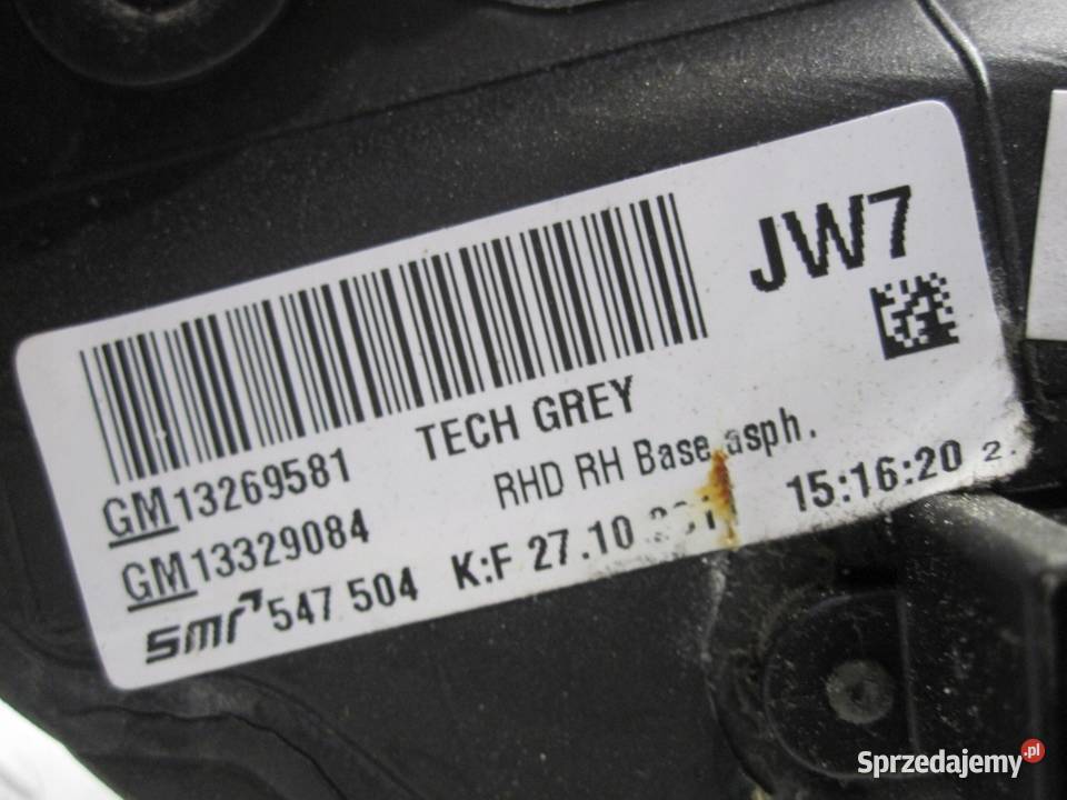 OPEL INSIGNIA A I 11r lusterko prawe 13269581 6 osobowe