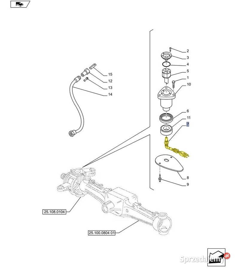 Wiązka czujnika kąta skrętu osi Case Holland Białystok sprzedam