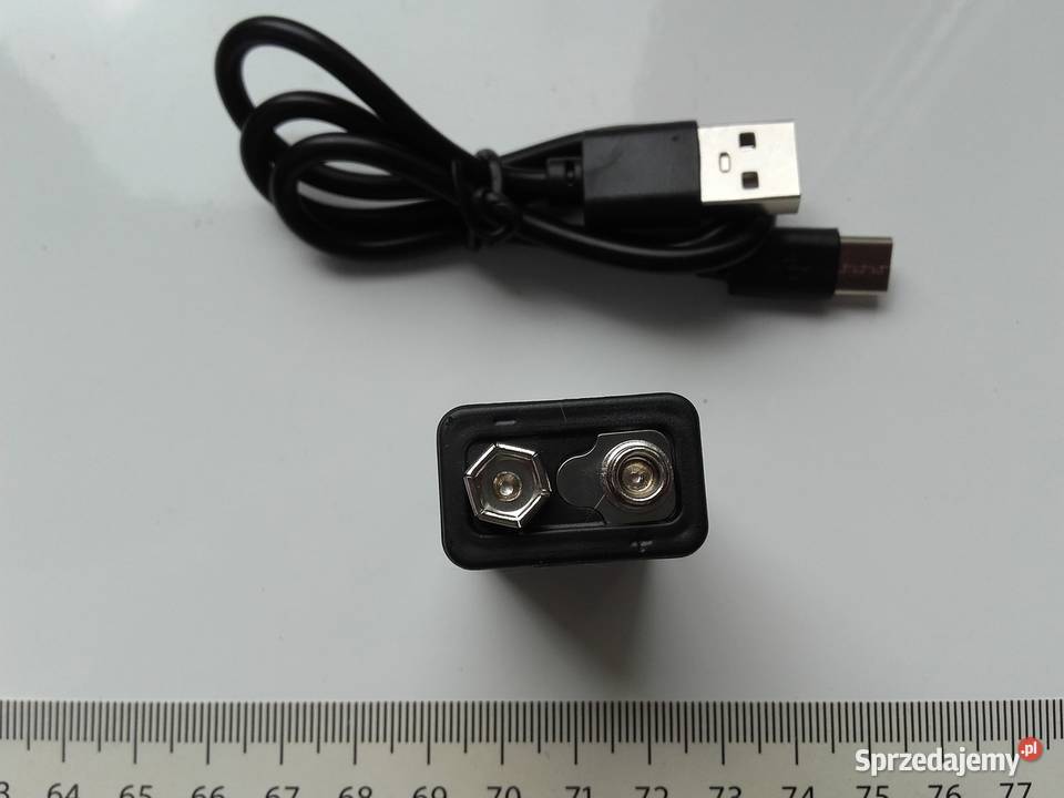 Akumulator 6F22 9V z ładowaniem USBC LED Liion Bydgoszcz