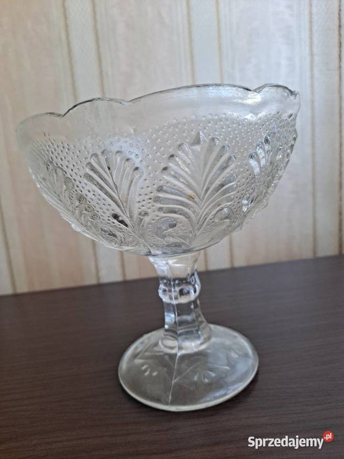 Cukiernica kryształowa na nóżce śląskie Dąbrowa Górnicza