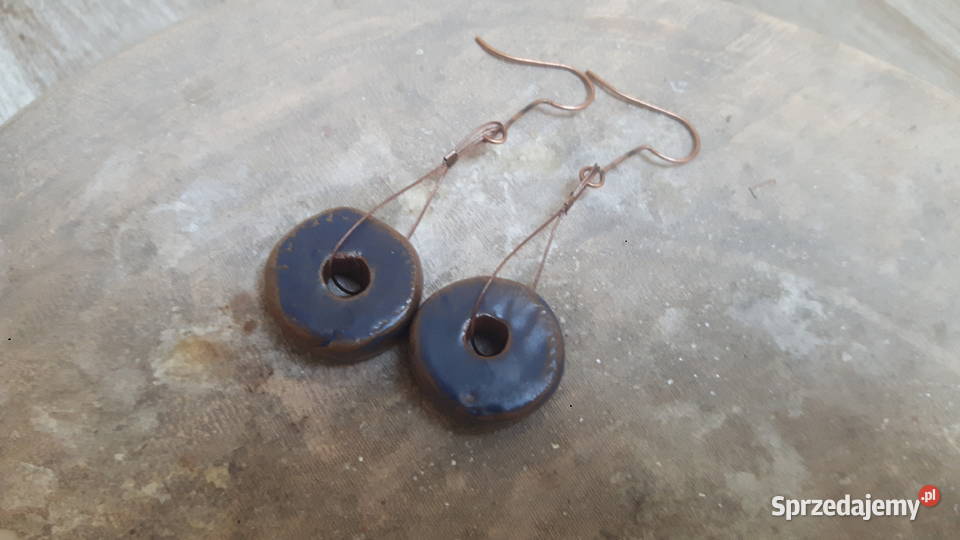 Kolczyki ceramiczne ręcznie wykonane mazowieckie Otwock sprzedam