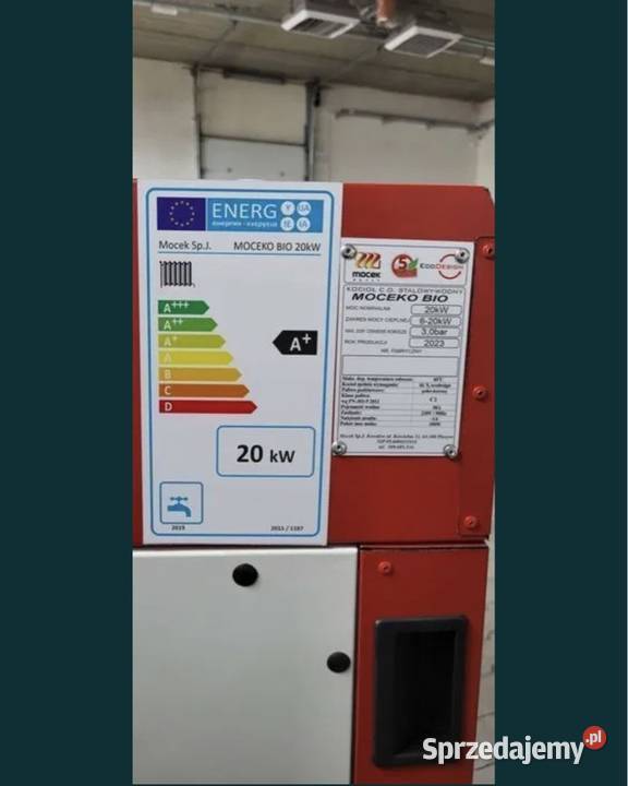 Kocioł na pellet drewno Moceko 20kW piec na Uniejów sprzedam